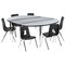 Flash Furniture 60 W, 86 L, 30.25 H, Chrome, Laminate, Particleboard, Plastic, Steel XU-GRP-16CH-A3060CON-60-GY-T-A-GG - alternate 3